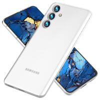 NALIA Extrem Dünnes Hardcase für Samsung Galaxy S24 Plus Hülle, 0,3mm Ultra Schlanke Schutzhülle, Extra Slim Cover Matt Weiß Transparent