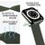 NALIA Fabric Bracelet Braided Smart Watch Strap compatible with Apple Watch Strap SE & Series 8/7/6/5/4/3/2/1, 38mm 40mm 41mm, iWatch Band Wrist Strap, Men & Women Green