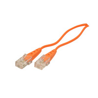 RJ45 Stecker/RJ45 Stecker Rund 4-adrig orange 2m