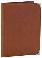 Speisekarte Hesa DIN A5; Größe DIN A5, 19x24.5 cm (BxH); braun/silber