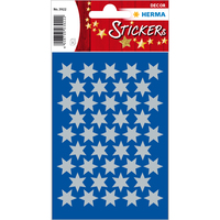 Sticker Sterne 6-zackig, silber Ø 14 mm