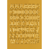Buchstaben 12 mm A-Z Goldfolie