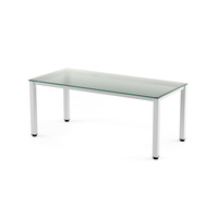 MESA DE OFICINA SERIE EXECUTIVE 200X80 BLANCO/ CRISTAL