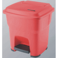 Abfallbehälter Hera mit Pedal 35l rot