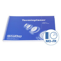 Terminplaner Organizer Terminbuch für Praxis &amp; Therapie 4 Spalten 15 Min Mo.-Fr.