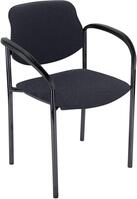 Krzesło konfer. STYL, z podłok., czarny/antracyt.