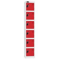 Probe coloured door lockers - six door - 1778 x 305 x 305mm