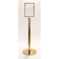 Post and rope range - sign holders - polished brass