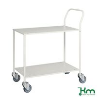 Kongamek small table trolley - white frame, white shelves