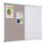 Combination noticeboard and dry-wipe whiteboards - Felt/Dry-wipe whiteboards, 1200 x 900, grey