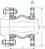 Zeichnung: Elastomer-Kompensator mit Flanschanschlüssen