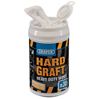 Draper 99774 Hard Graft' Wipes (Can of 30)