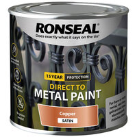 Ronseal 39406 Direct to Metal Paint Copper Satin 250ml