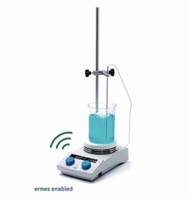 Magnetic stirrer AREX 6 Connect PRO with temperature probe rod clamp Type AREX 6 Connect PRO