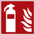 Feuerlöscherzeichen "Feuerlöscher" [F001], Folie (0,1 mm), 200 x 200 x 0,1 mm, langnachleuchtend, 55 / 8 mcd, LimarLite®, ASR A1.3 / ISO 7010, selbstklebend