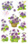 Blumenaufkleber, 85 x 160 mm, Kleinpackung, 27 Sticker / 3 Bögen