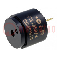 Sound transducer: electromagnetic signaller; 16mm; 12VDC