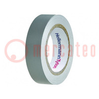 Tape: electrical insulating; W: 15mm; L: 10m; Thk: 0.15mm; grey; 200%