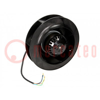 Fan: AC; radial; 230VAC; Ø225x69mm; 852m3/h; 70dBA; ball bearing