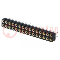 Socket; pin strips; female; PIN: 30; turned contacts; straight