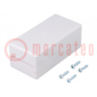 Enclosure: multipurpose; X: 50mm; Y: 100mm; Z: 40mm; polystyrene