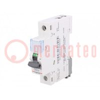 Circuit breaker; 230VAC; Inom: 1A; Poles: 1; for DIN rail mounting