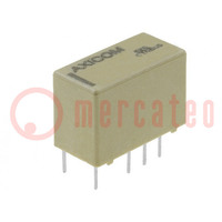 Relay: electromagnetic; DPDT; Ucoil: 24VDC; 2A; 0.5A/125VAC; P2