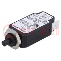 Circuit breaker; Urated: 240VAC; 48VDC; 1A; SPST; Poles: 1; screw