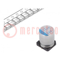 Condensador: de polímero; low ESR; 1500uF; 6,3VDC; ESR: 10mΩ; PCJ