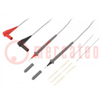 Test leads; Inom: 3A; Len: 1m; red, black, gray