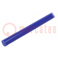 Rod; Ø: 20mm; L: 500mm; blue; extruded; Length tolerance: 0; +1mm