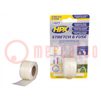Tape: sealing; W: 25mm; L: 1.8m; Thk: 0.5mm; transparent; silicone