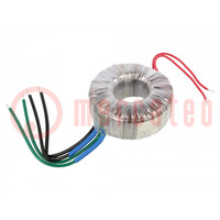 Transformer: toroidal; 160VA; 230VAC; 22V; 22V; 3.63A; 3.63A; H: 45mm