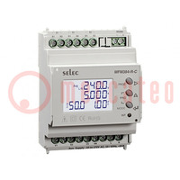 Multiméter: hálózati paraméterek; DIN sínre; LCD; Ubem.max: 300V