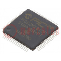 IC: PIC-Mikrocontroller; 512kB; 2,3÷3,6VDC; SMD; TQFP64; PIC32