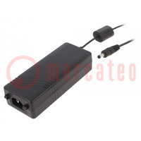 Power supply: switching; 48VDC; 1.88A; Out: 5,5/2,5; 90W; 90÷264VAC