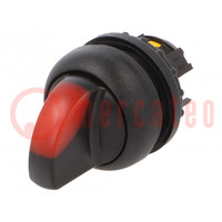 Switch: rotary; 22mm; Stabl.pos: 1; red; M22-FLED,M22-LED; IP67