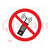 Veiligheidsteken; verbod; zelfklevende folie; W: 200mm; H: 200mm