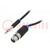 Cable; Jack 6,3mm plug,XLR female 3pin; 5m; black; Øcable: 6mm