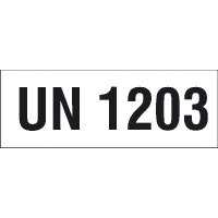 Gefahrgutaufkleber mit UN-Nummer UN 1203, selbstkl. Folie , Größe 14x5cm