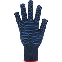 Schutzhandschuhe Feinstrick mit Noppen, Farbe: blau, 1 VE = 12 Paar, Größen: 9, Version: 7 - Größe: 7