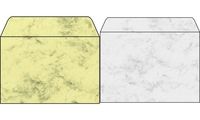 sigel Umschlag, C5, 90 g/qm, gummiert, Marmor grau (8201404)