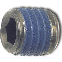 Produktbild zu ISO4026 M 6x 4 Edelstahl A2 mit Tuflok-rundumbeschichtung (blau) (DIN913)