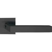 Produktbild zu SOLIDO Designcsomag Malmö kilincsgarnitúra, szögletes, pánttakaróval, fekete
