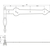 Skizze zu HALCÖ Türscheinlangband mit Einschraubkloben, 400 mm,verzinkt schwarz passiviert