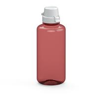 Artikelbild Trinkflasche "School", 1,0 l, transluzent-rot/weiß