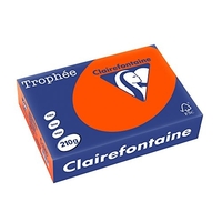 CLAIREFONTAINE TROPHÉE - RESMA DE PAPEL/CARTULINA, 250 HOJAS, A4, 21 X 29.7 CM, COLOR ROJO CARDENAL