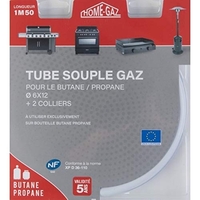 MISTRAL HOME GAZ - TUBE BUTANE/PROPANE - BLANC - 1.5 MÈTRES - VALIDITÉ 5 ANS GAZ002