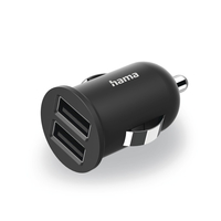 CHARGEUR USB DBLE PR ALLUME-CIGARES, ADAPT. CHRGE PR VOIT., 2,4A/12W HAMA