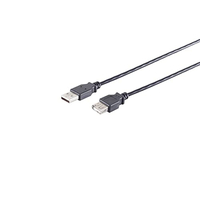 GOOBAY - CABLE ALARGADOR USB 2.0 DE ALTA VELOCIDAD (CONECTOR A/A, CONECTOR USB 2.0, 3 M), COLOR NEGRO